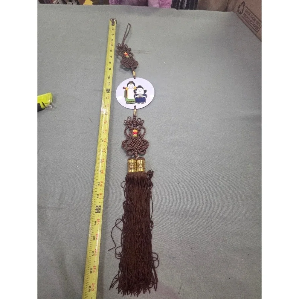 VTG Traditional Tassel Wall Hanging Brown Macrame Ornament 29